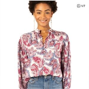 Magali Pascal Anita Shirt Pristine Paisley Light silk cotton floral (Eur M) 8